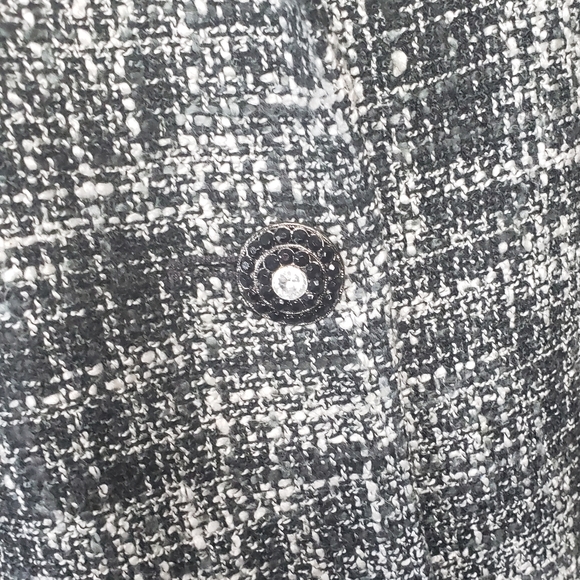 Tribal Black & White Woven Jacket with Fringe - Picture 7 of 7